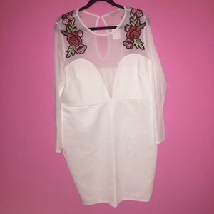 White Embroidered Dress